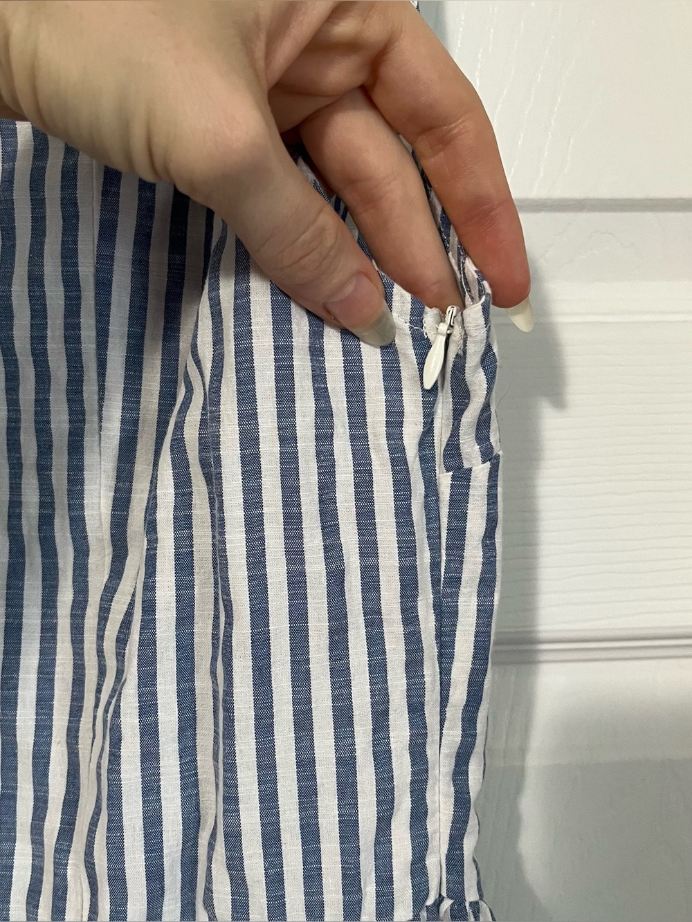Cider XL women’s blue and white striped sleeveless dress - Picture 5 of 7